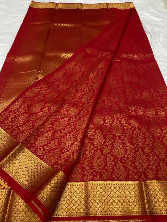 Brocade Pure Mysore Silk Sarees