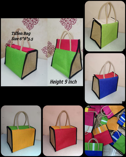 Jute Lunch Bags set of 8