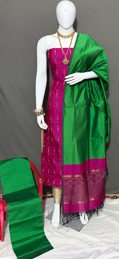 Ikkat Soft Silk Dress Materials