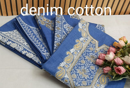 Denim cotton dress material