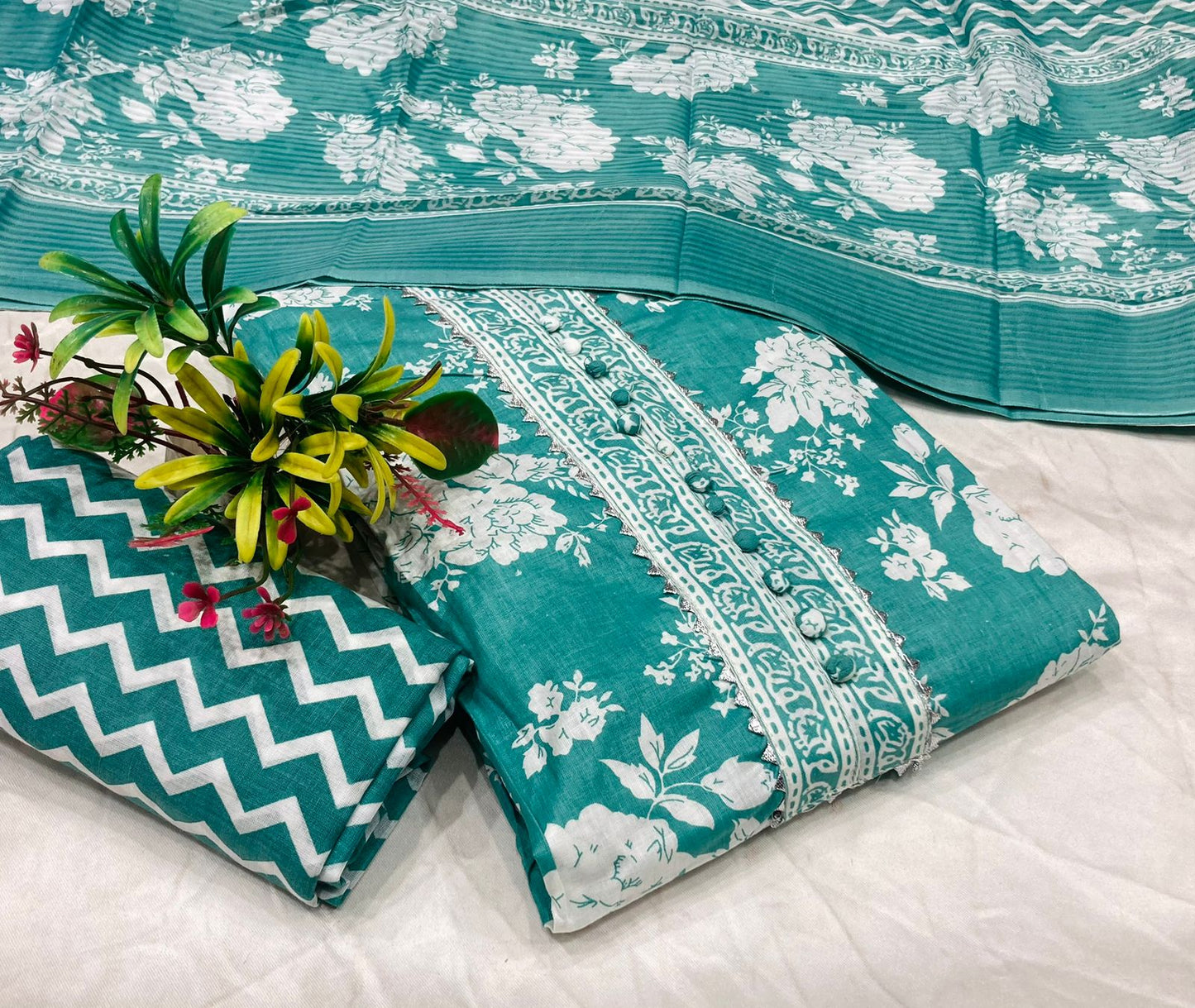 Gota Patti Pure Cotton Dressmaterials