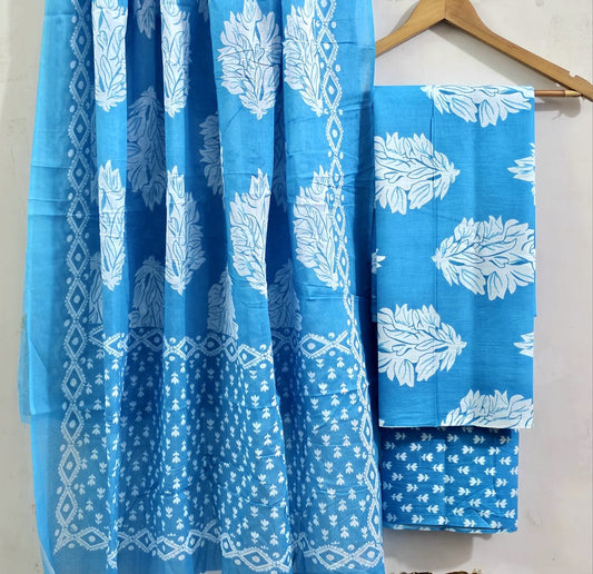 Cotton Bagru Print Dress materials