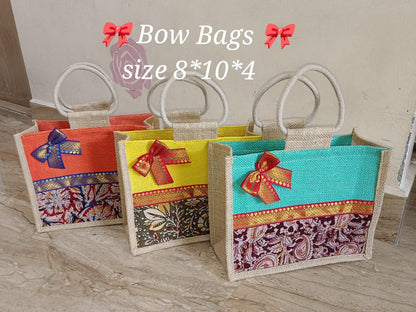 Fancy Jute Gift Bags set of 5