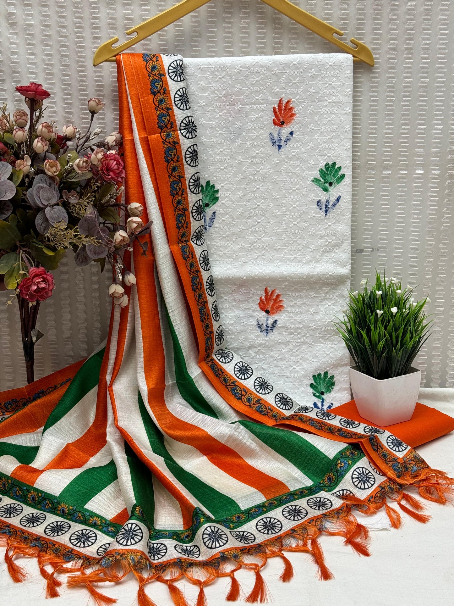 Tricolour Dress Material