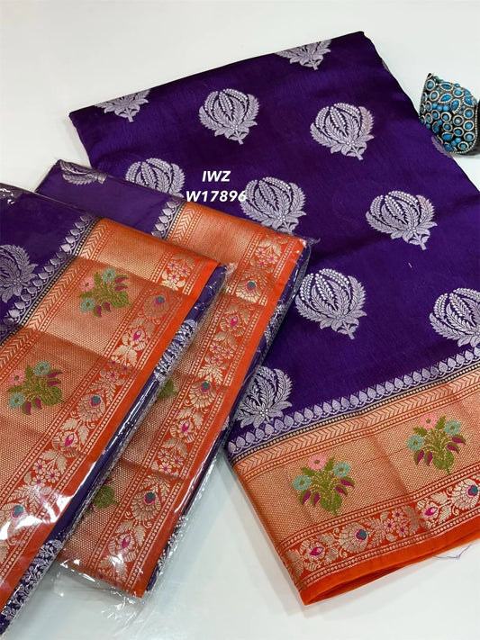 Semi Dupion Sarees
