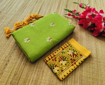 Khadi Cotton Shiuli Sarees