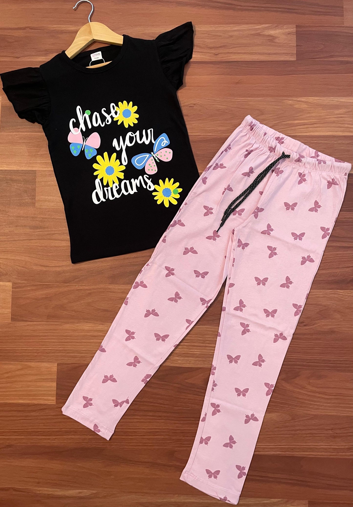 Girls Cotton T-Shirts Pant Sets