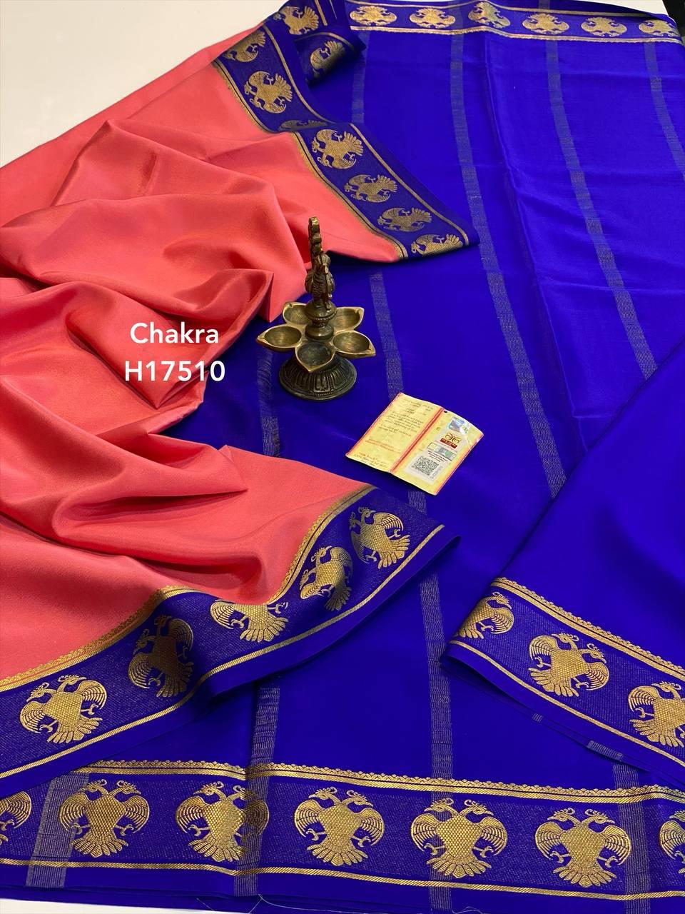 Plain Mysore Silk Sarees 120 gsm