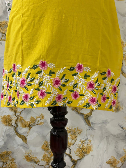 Cotton Slub Kurti Pant