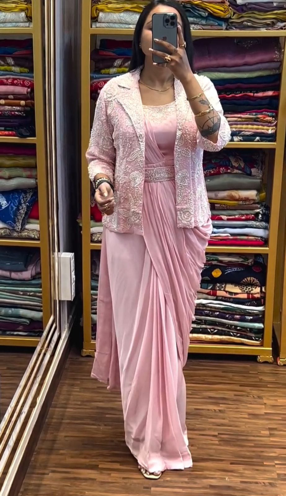 Readymade Saree Georgette