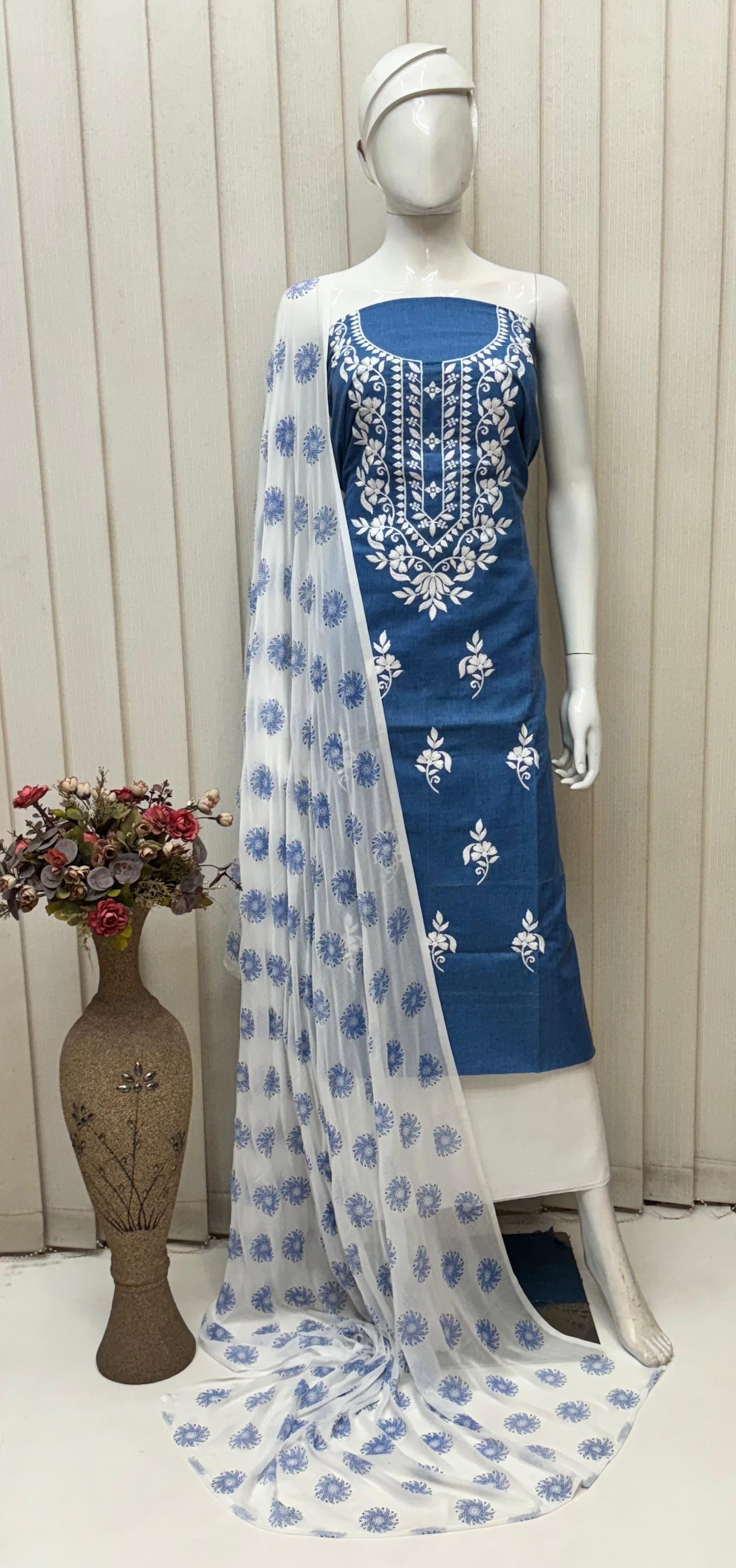 Denim cotton dress material