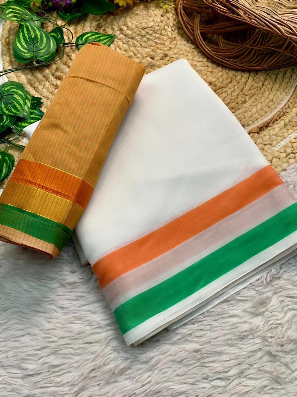 Tiranga cotton sarees