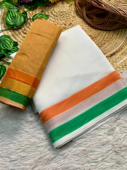 Tiranga cotton sarees