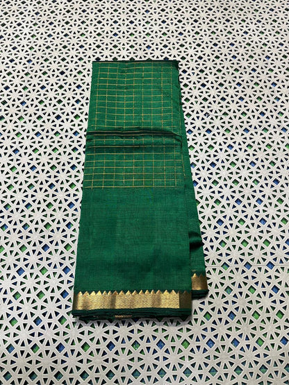 Mangalagiri  Pattu Checked Sarees