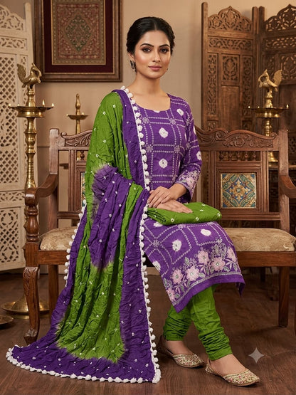 Bandhani Cotton Dress Material