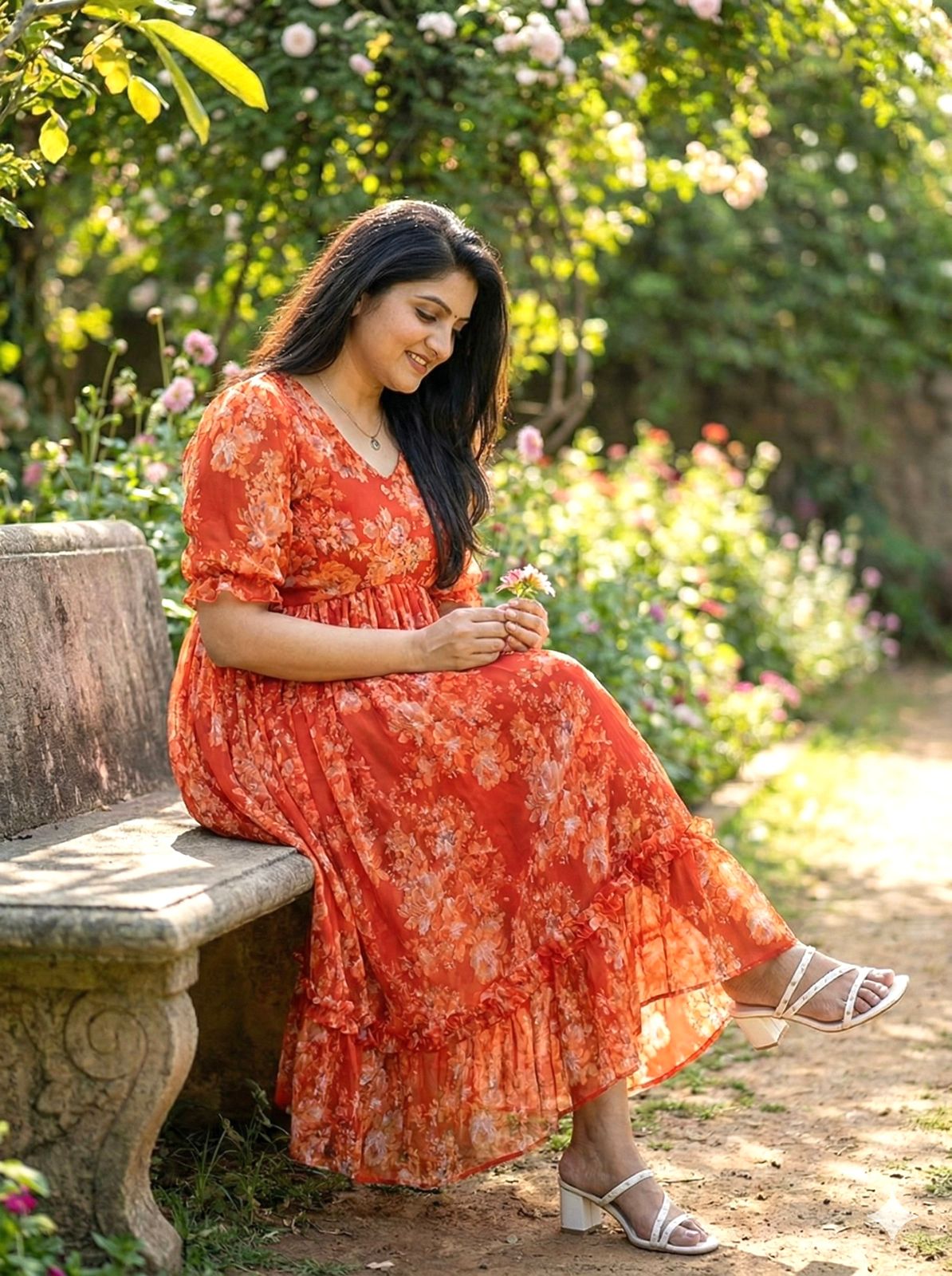 Georgette Digital Print Gown