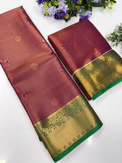 Semi Silk Embossed Sarees