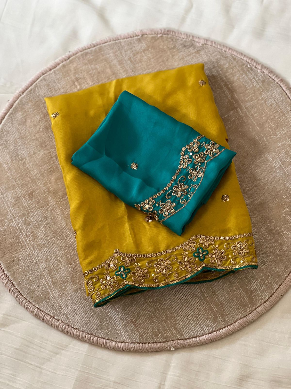 Georgette Saree With Embroidery Blouse