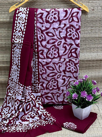 Batik cotton dress material