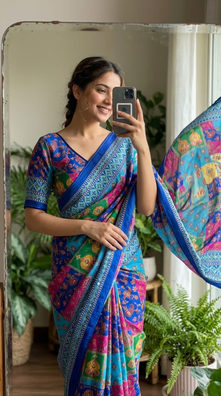Chinon Silk Saree