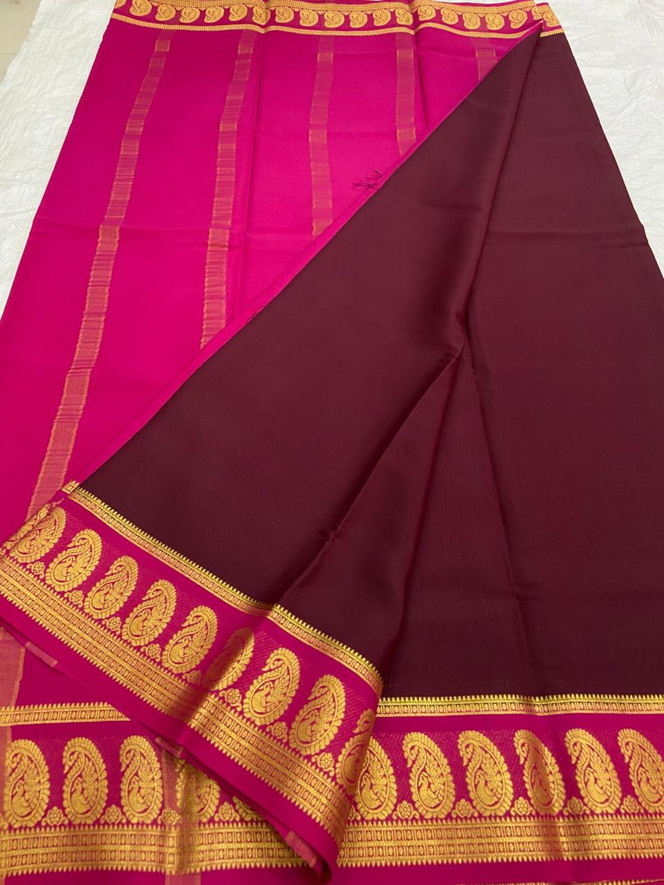 Mango Border Mysore Silk Sarees
