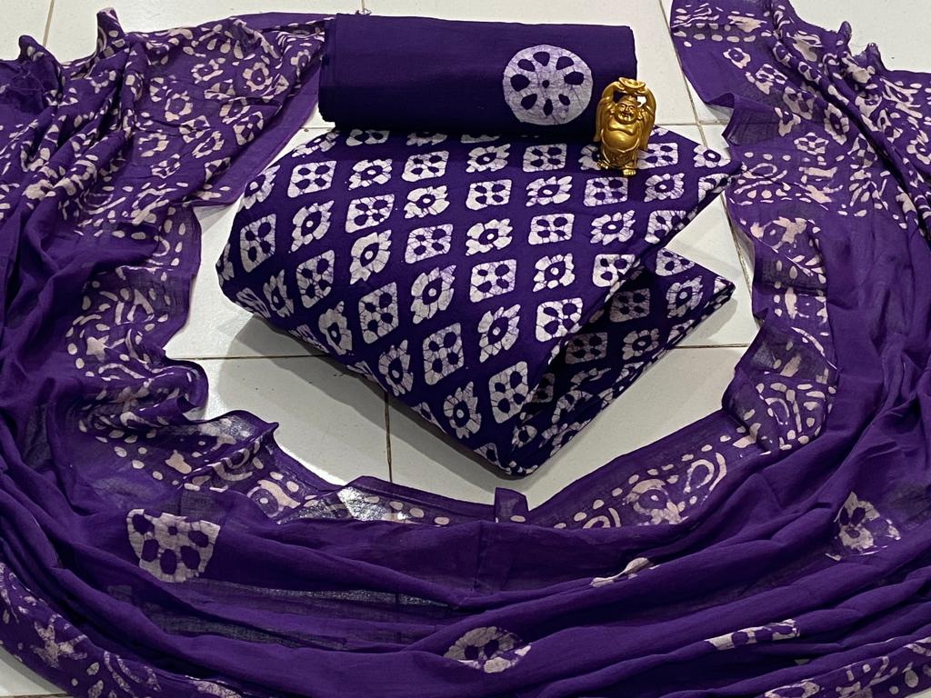 Batik cotton dress material