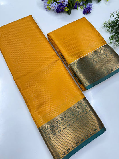 Semi Silk Embossed Sarees
