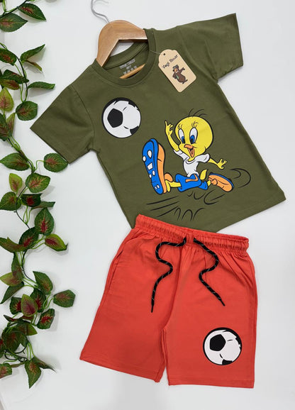 Boys Half Sleeve Cotton T Shirt and Shorts Sets
