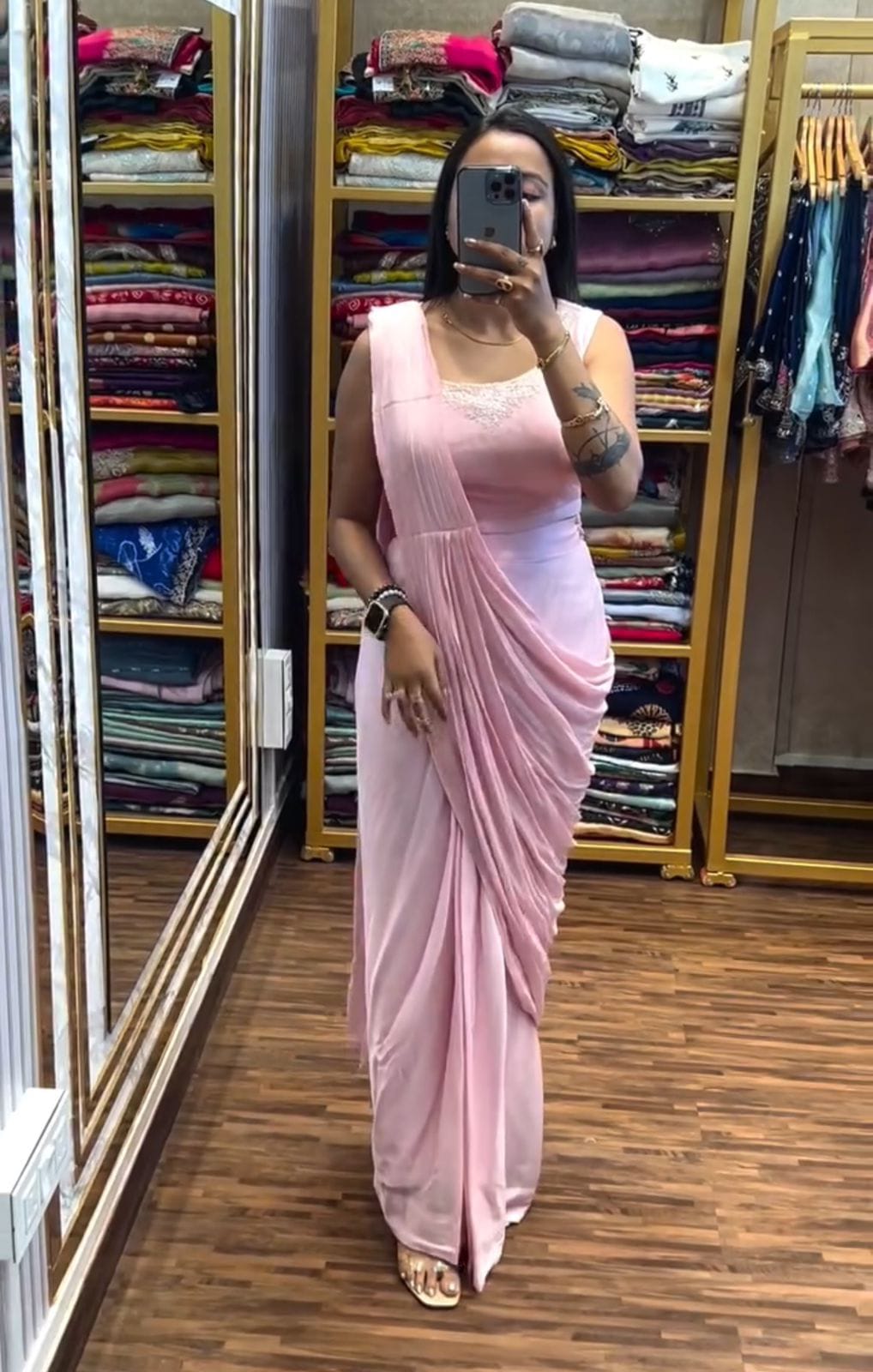 Readymade Saree Georgette