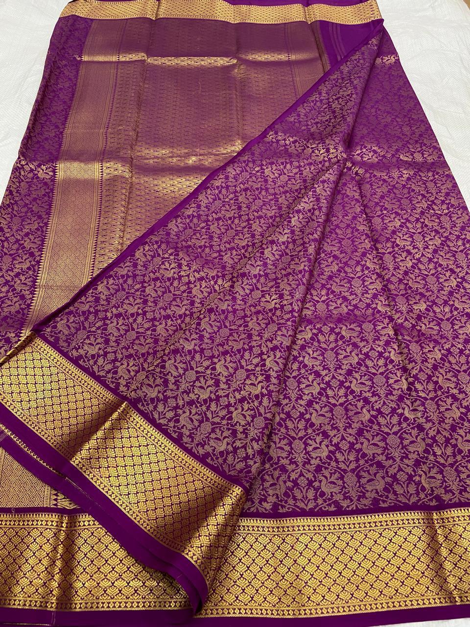 Brocade Pure Mysore Silk Sarees