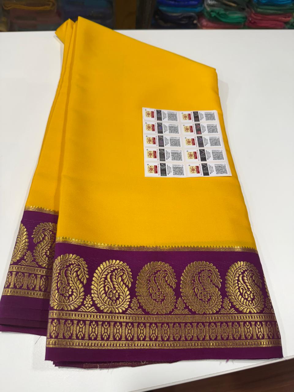 Mango Border Mysore Silk Sarees