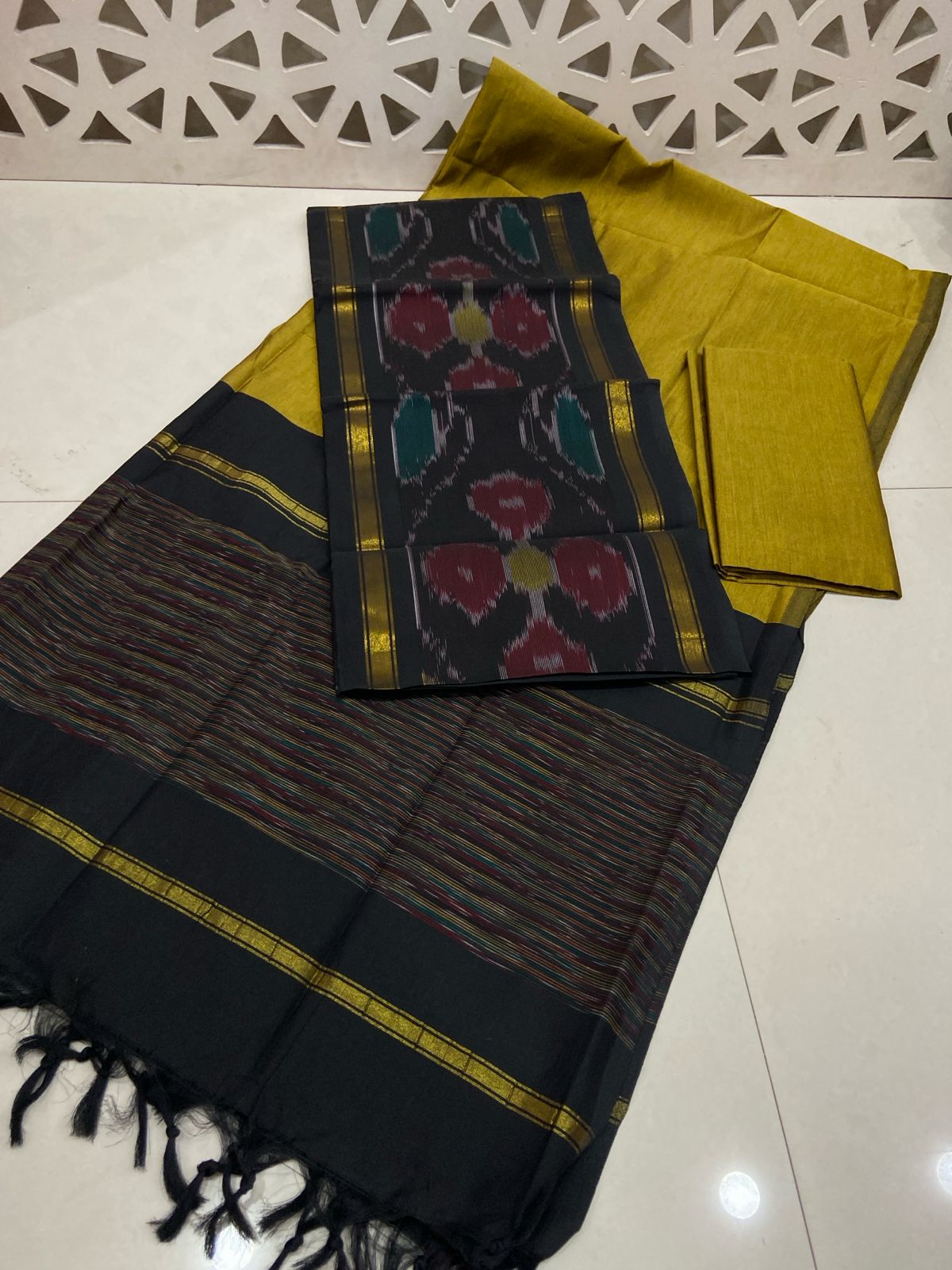 Ikkat Soft Silk Dress Materials