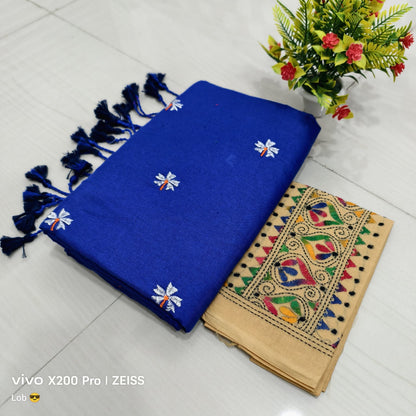 Khadi Cotton Shiuli Sarees