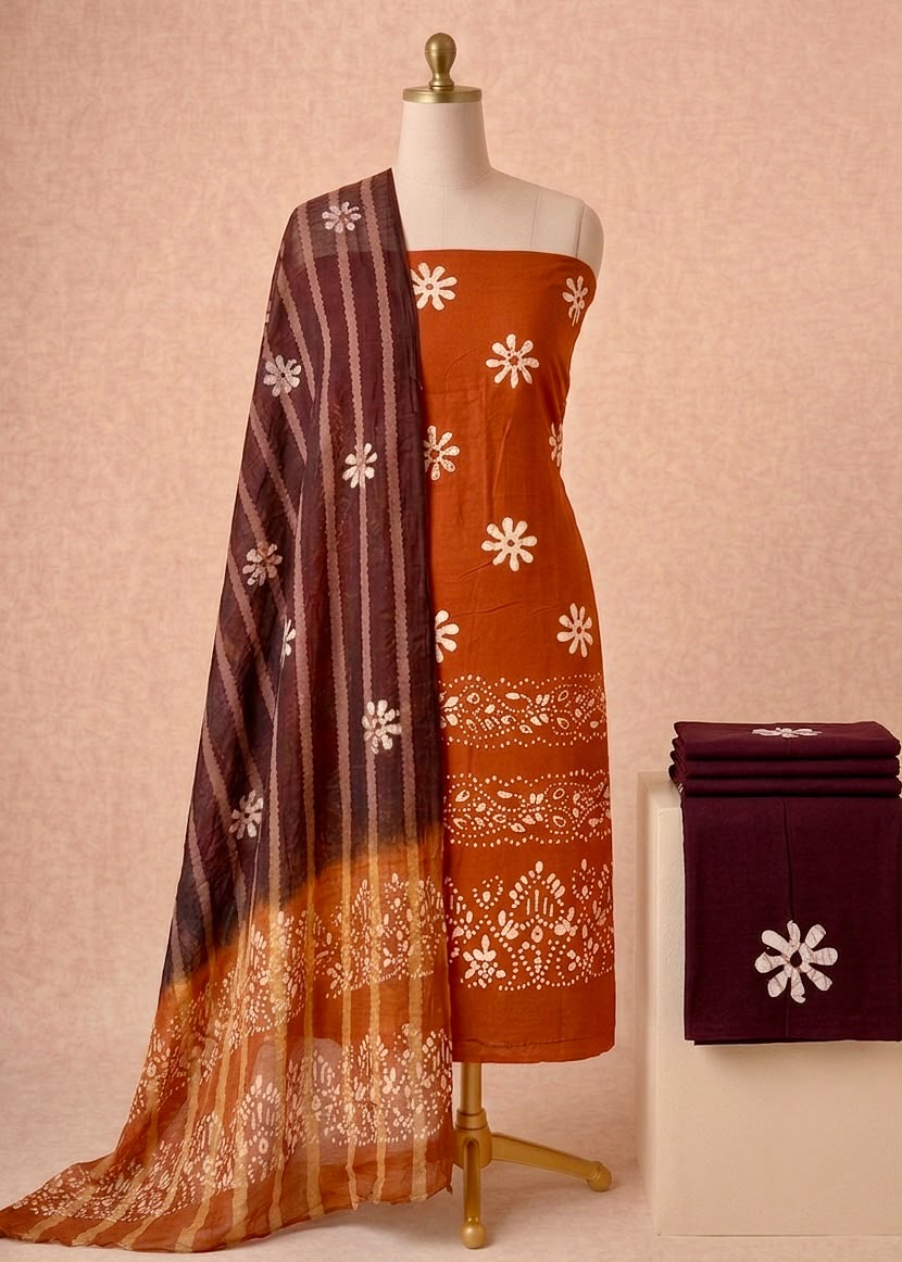 Batik cotton dress material