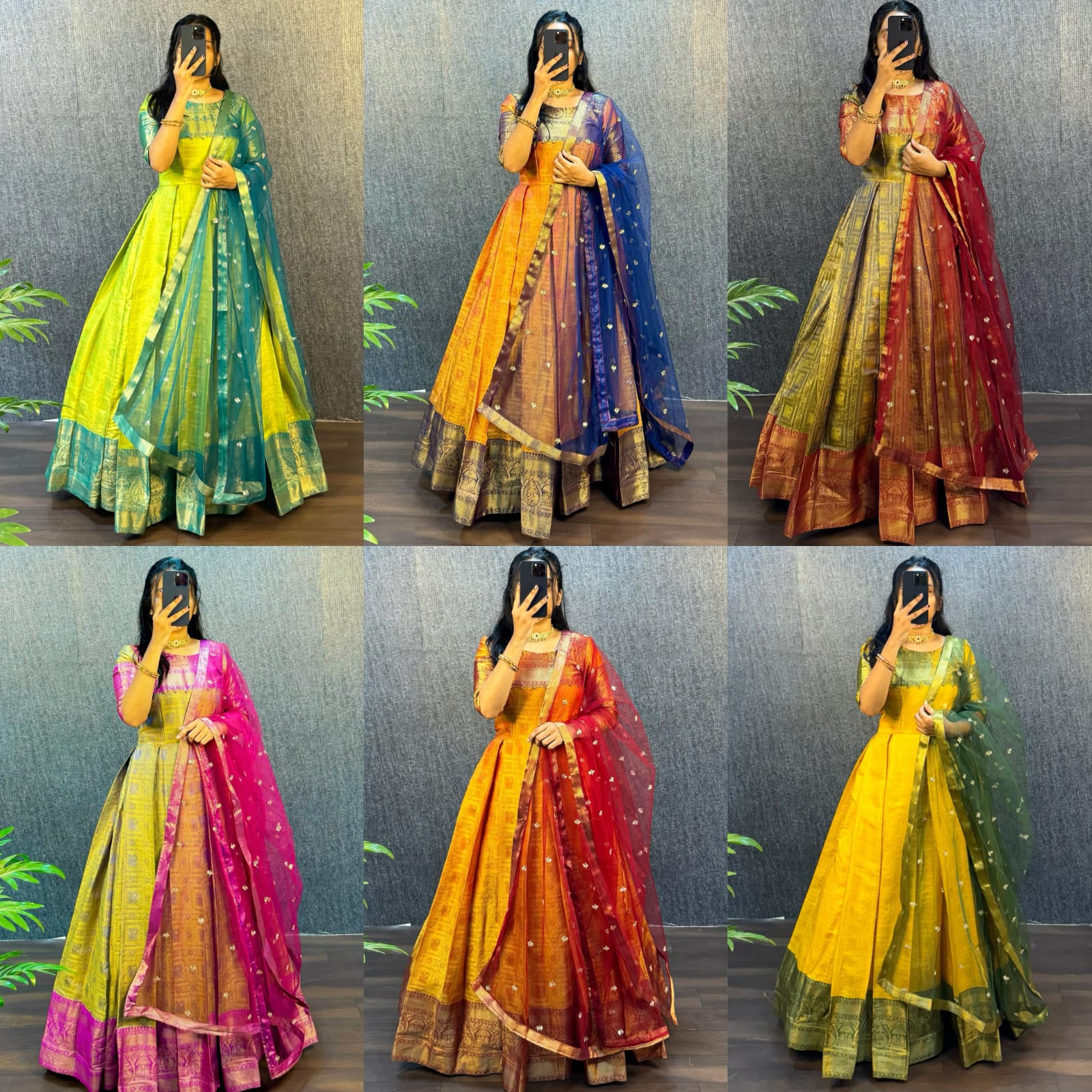 Kanjivaram silk dress material 2025