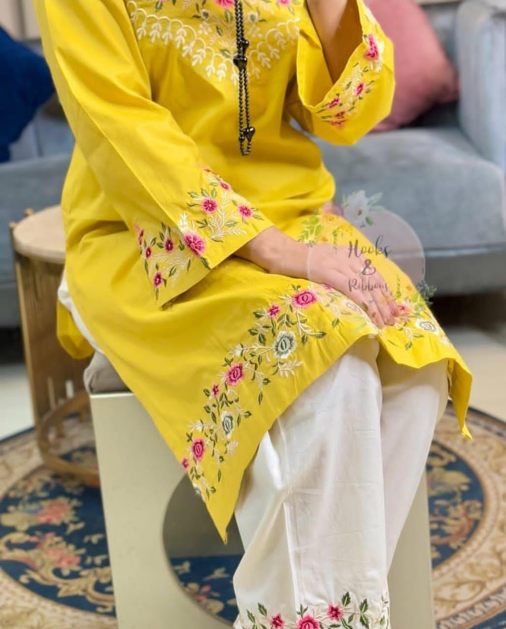 Cotton Slub Kurti Pant