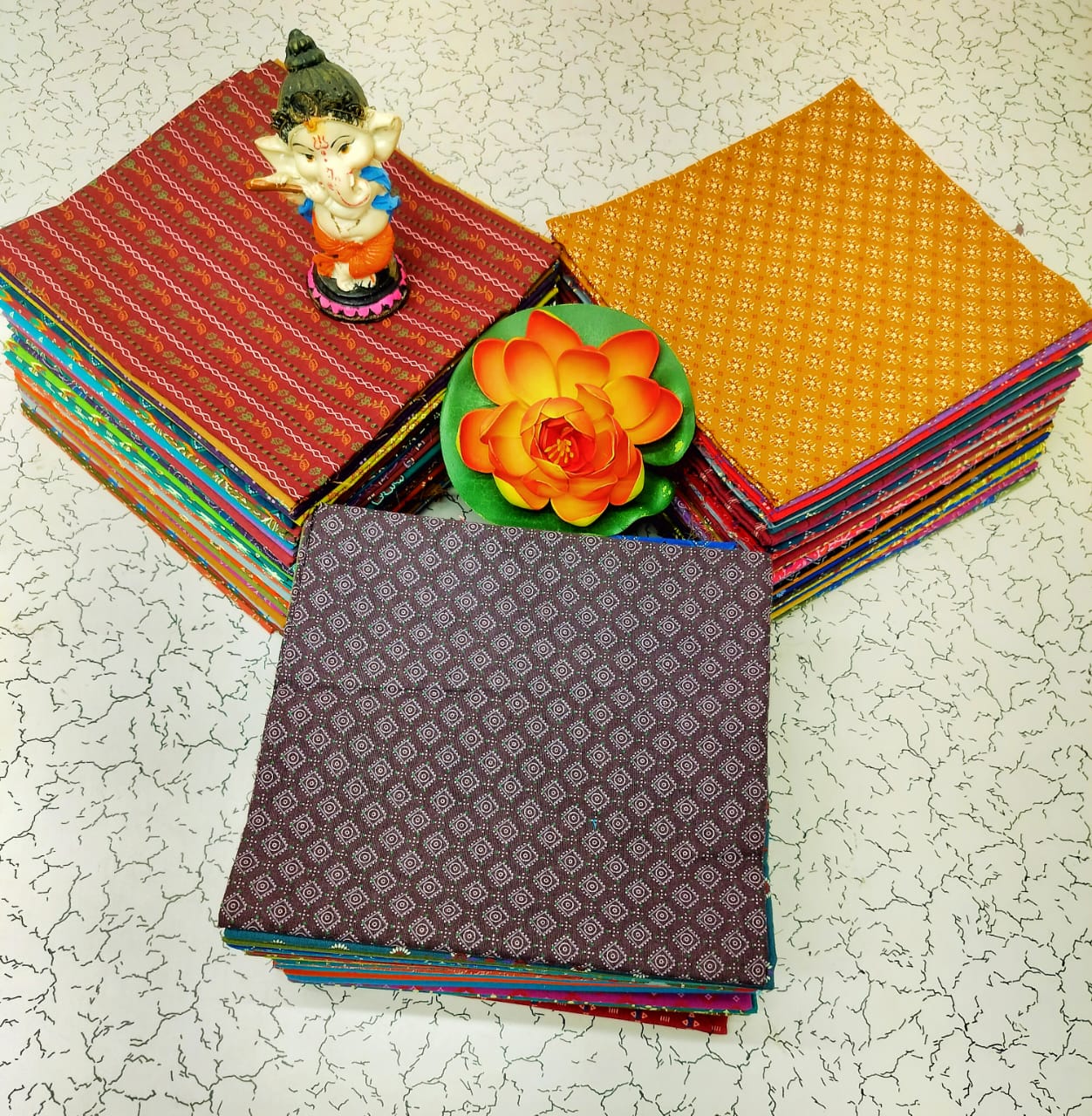 Kalamkari Print  Cotton blouse bits pack of 25