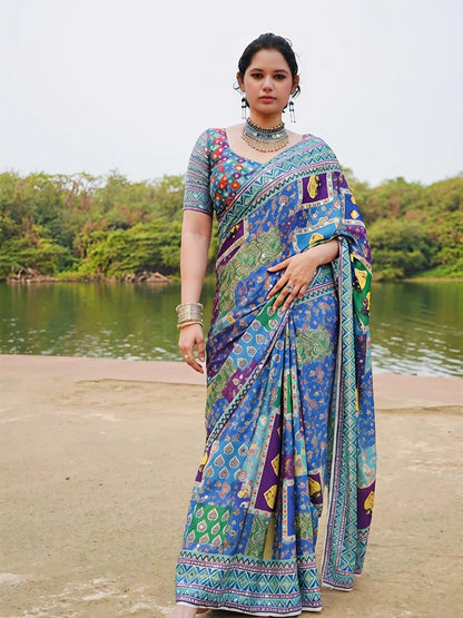 Chinon Silk Saree