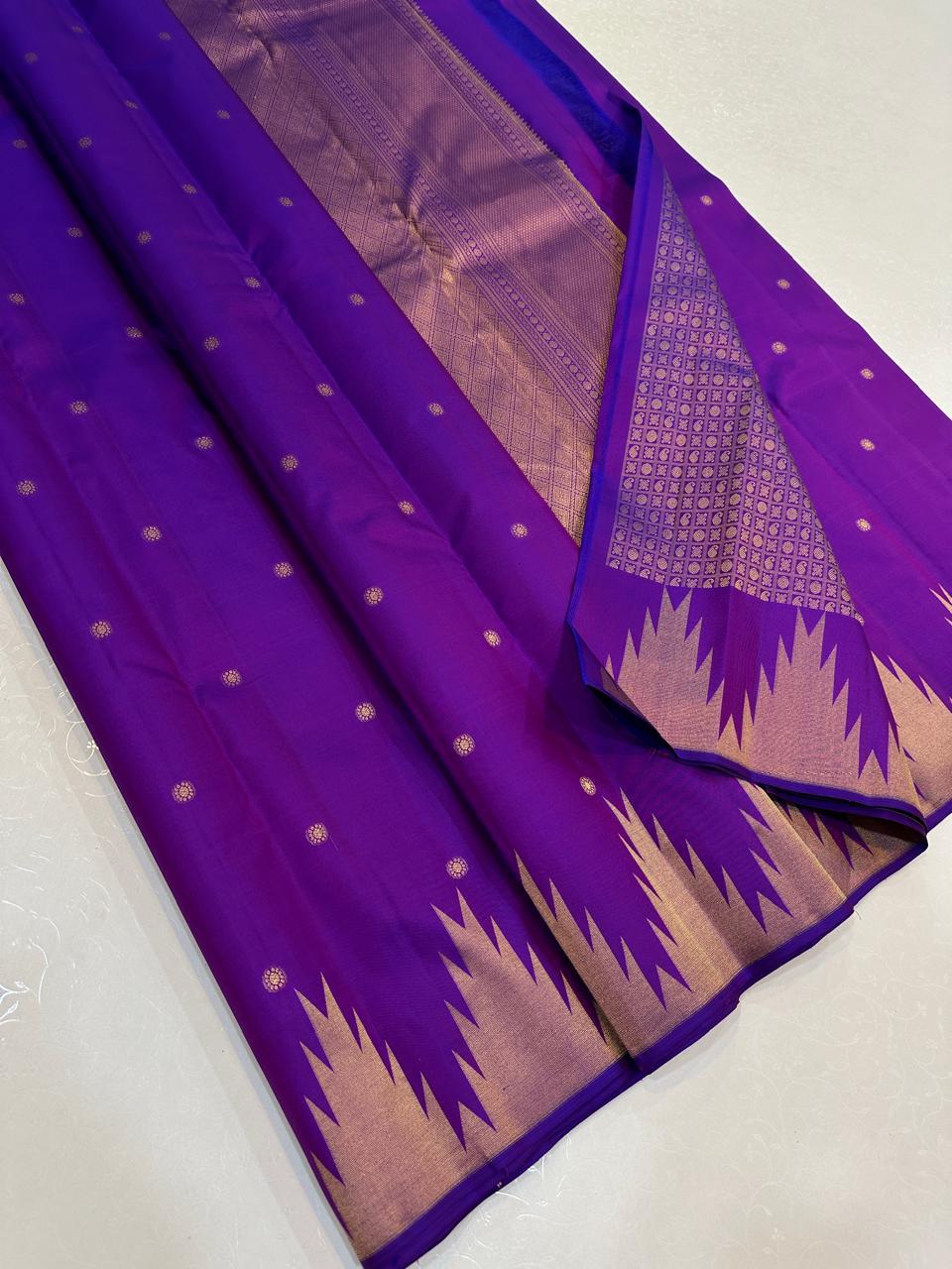Temple Border Kanchi silk sarees