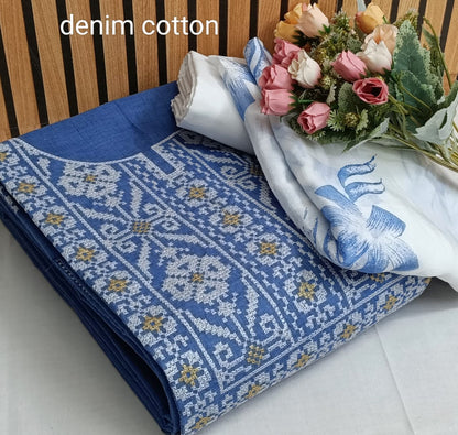 Denim cotton dress material