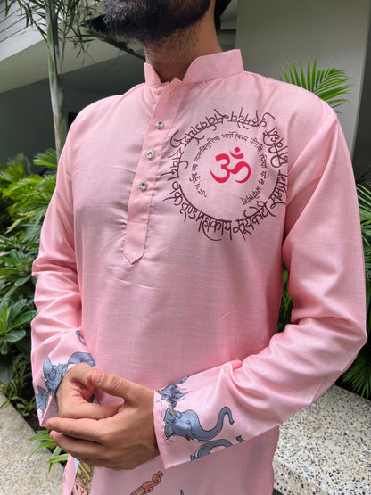 Ganpati  Printed Men's  Kurta