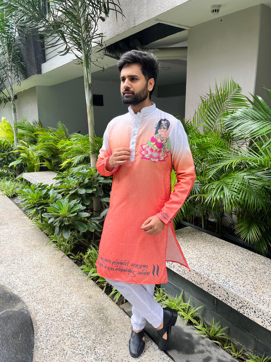 Ganpati  Printed Men's  Kurta