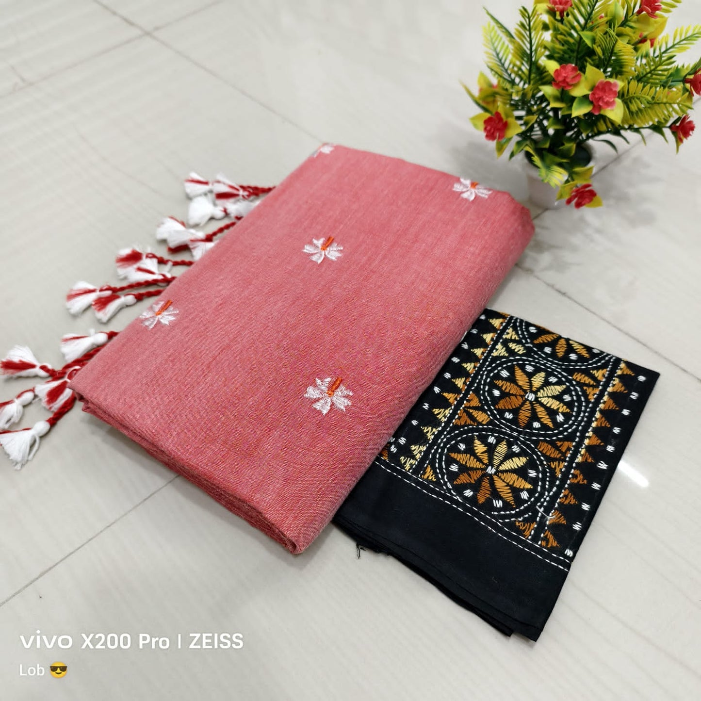 Khadi Cotton Shiuli Sarees