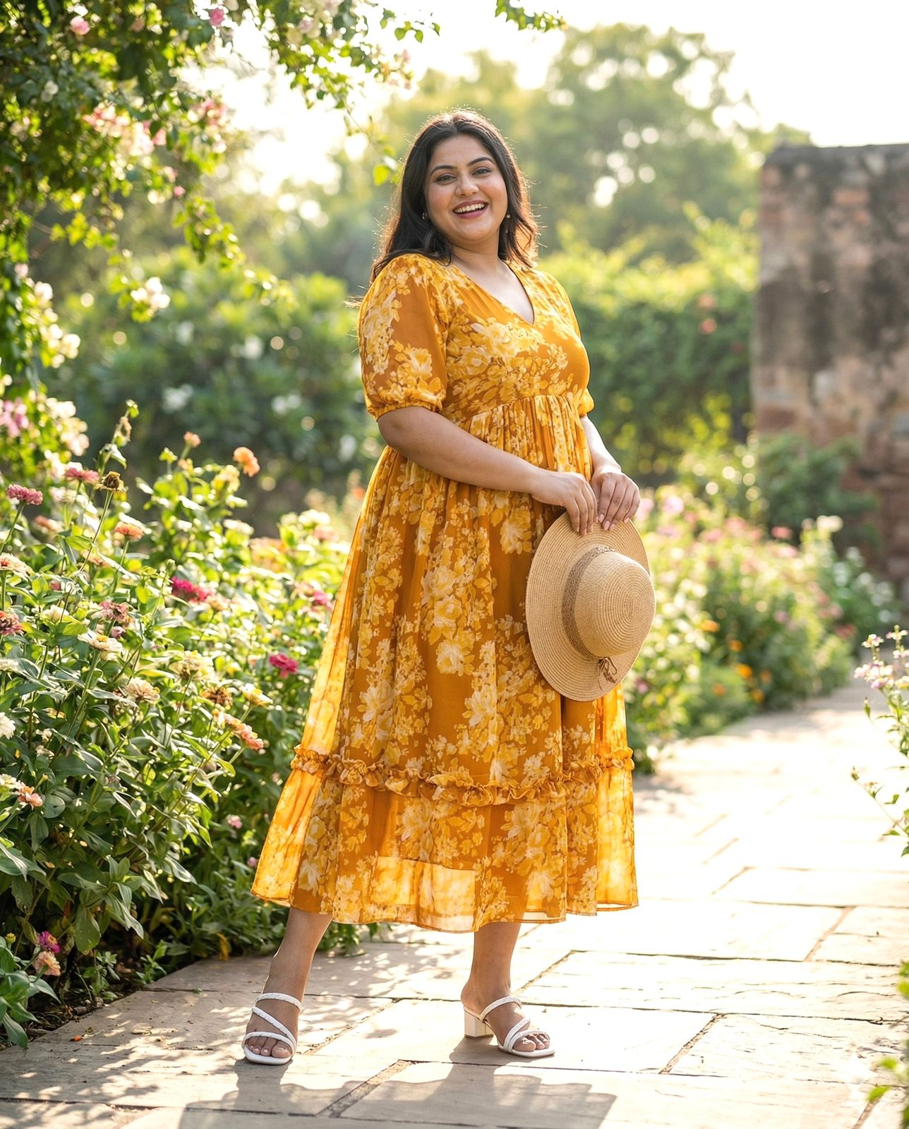 Georgette Digital Print Gown