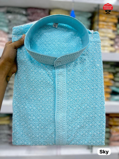 Men's Lucknowi Rayon Kurta