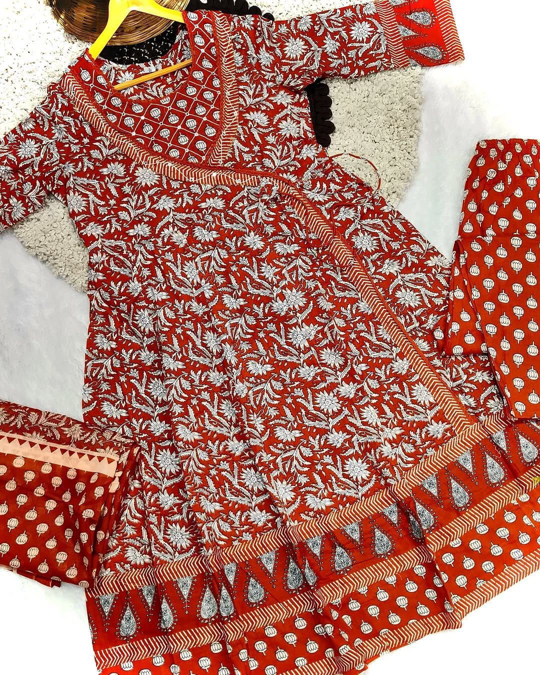 Rayon Embroidery Anarkali Kurti Sets