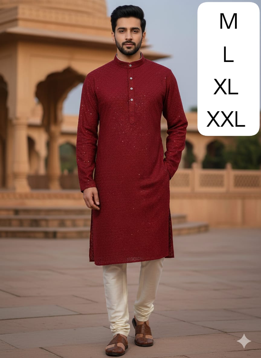 Men's Lucknowi Rayon Kurta