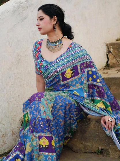 Chinon Silk Saree