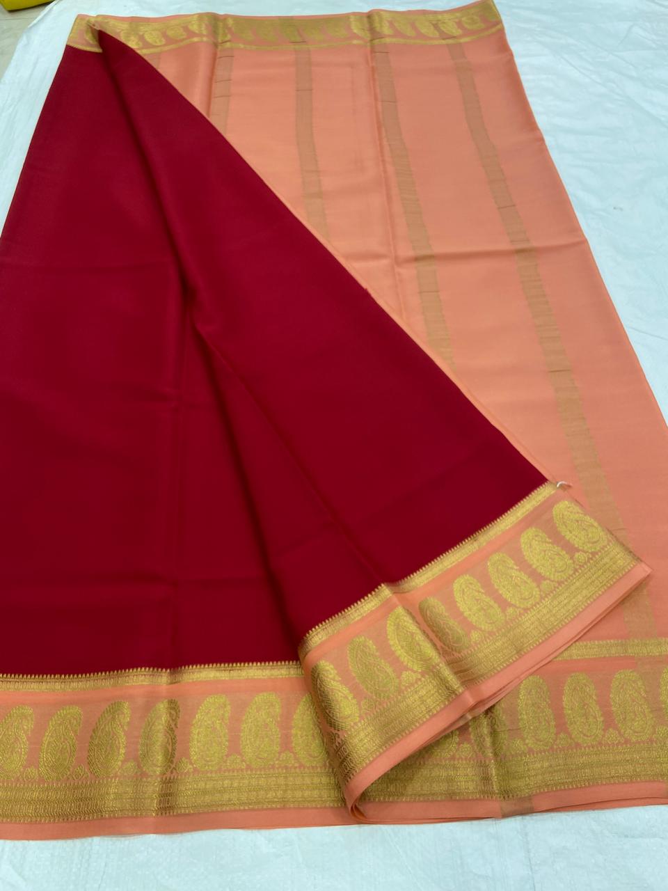 Mango Border Mysore Silk Sarees