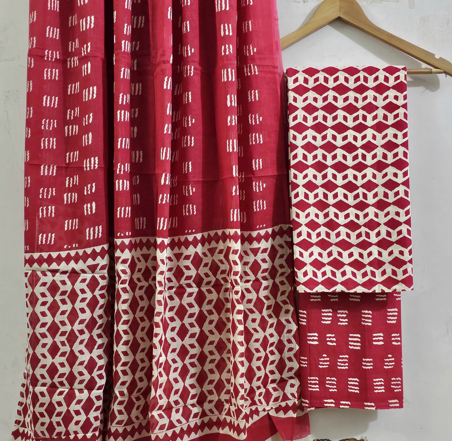 Cotton Bagru Print Dress materials
